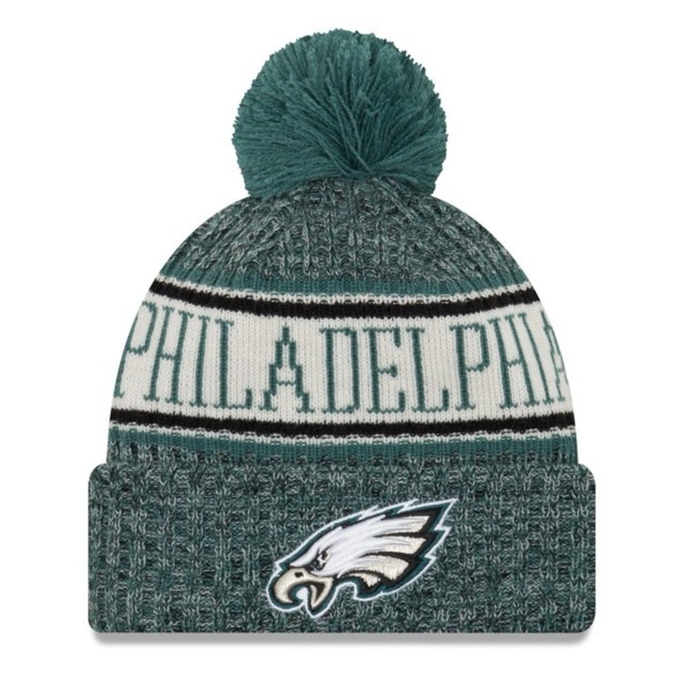 Mens Era Philadelphia Eagles
2018 NFL Official Sideline
Beanie Knit Hat Cap